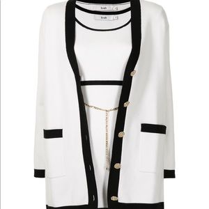 b+ab white cardigan